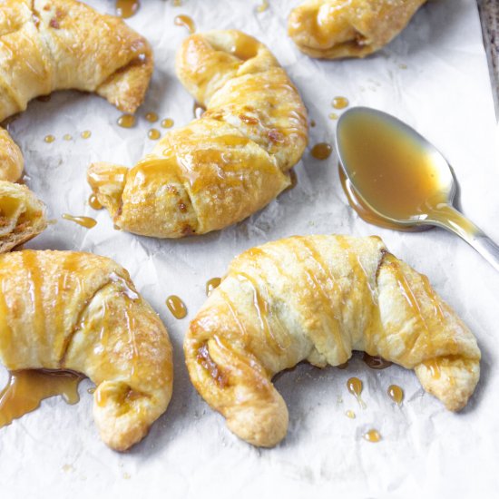 Pumpkin Pie Croissants with Salted