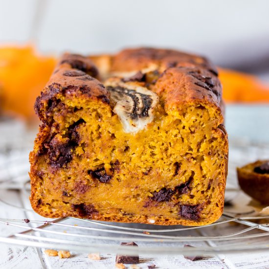 Pumpkin chocolate chip banana bread