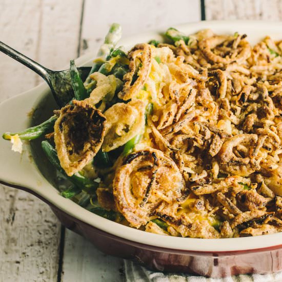 Green Bean Casserole with Cheddar