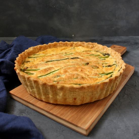 Feta Asparagus Quiche