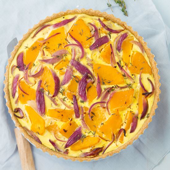 Pumpkin quiche, easy and healthy