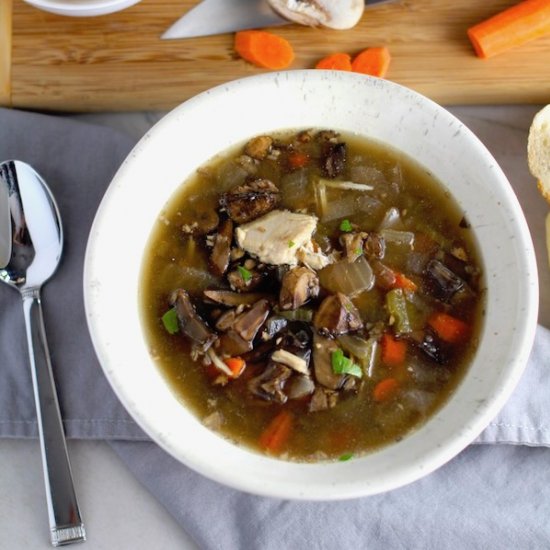 Slow Cooker Chicken & Mushroom Soup