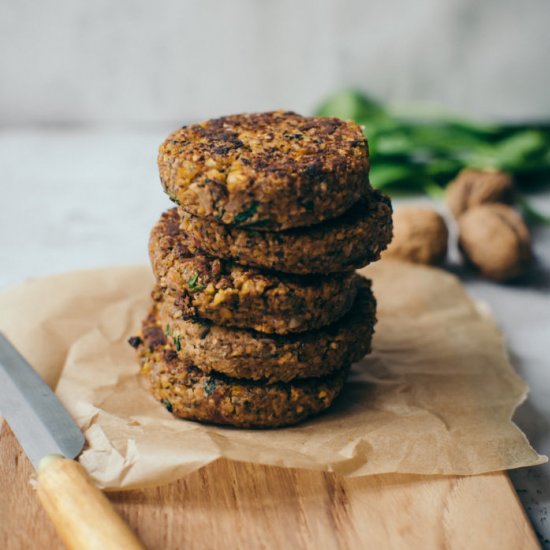 Chickpea Patties with Mushrooms