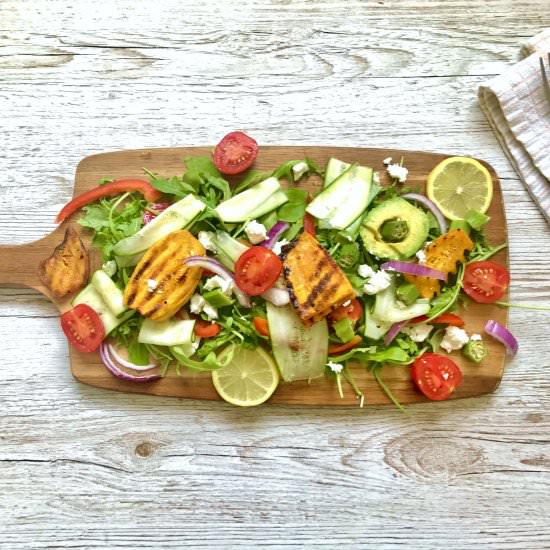 Vegan Sweet Potato & Okra Salad