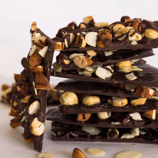 Raw Chocolate Almond Bark