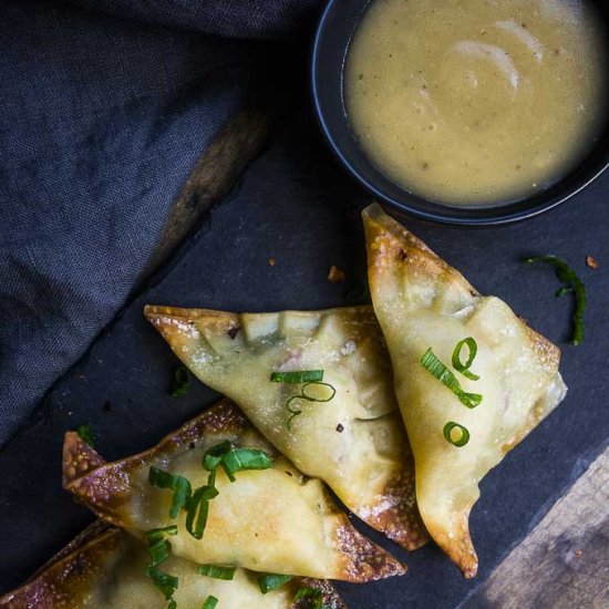 Mashed Potato Filled Wontons