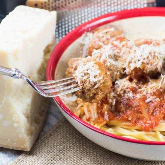 Spaghetti and Meatballs in Marinara