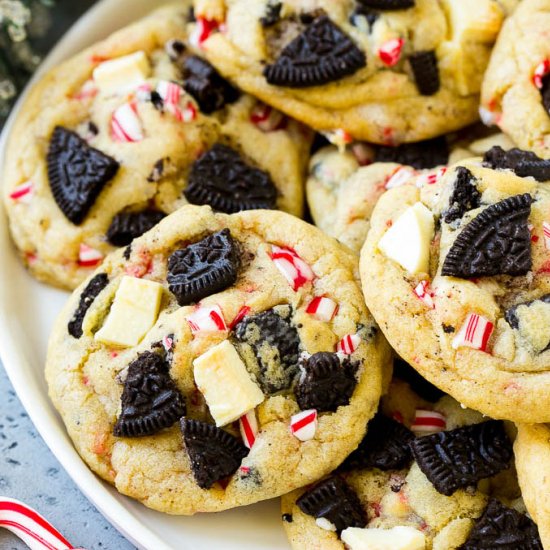 Peppermint Cookies with Oreos