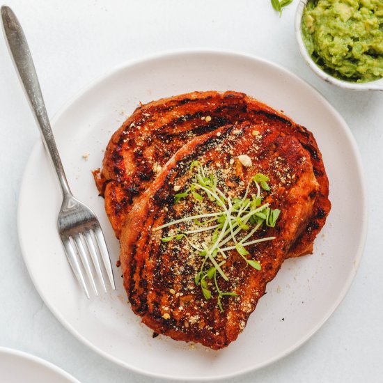 Avocado Fried Tomato Toast