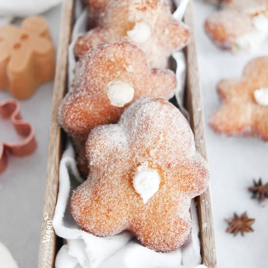 Gingerbread man doughnuts