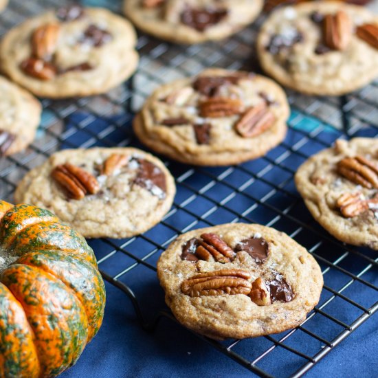 Maple Bourbon Choc Chunk Cookies