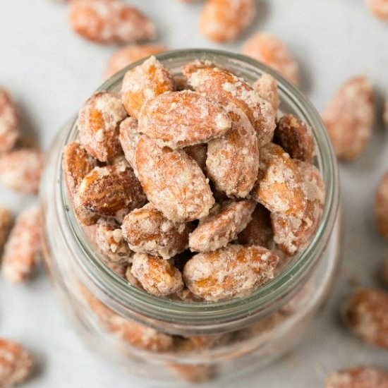 Sugar Free Cinnamon Candied Almonds