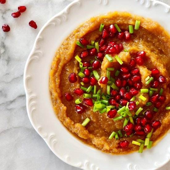 pomegranate-mashed butternut squash