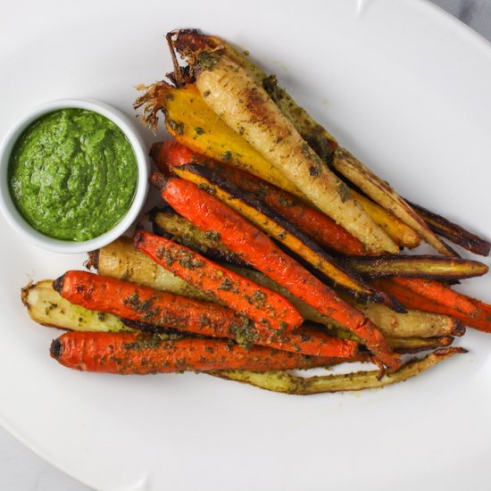 Pistachio Herb Pesto Roasted Carrot