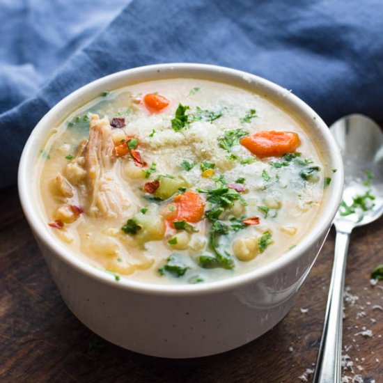 Leftover Turkey Bean Soup with Kale