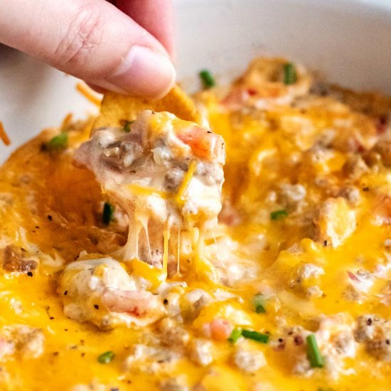 Cheesy Creamy Sausage Dip