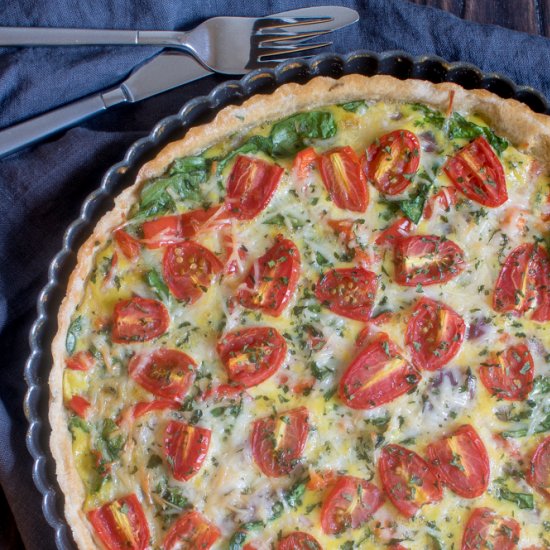 Veggie + Parmesan Quiche