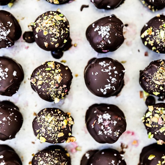 Chocolate and Cranberry Truffles