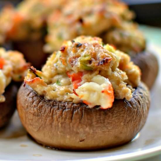 Creamy Crab Stuffed Mushrooms