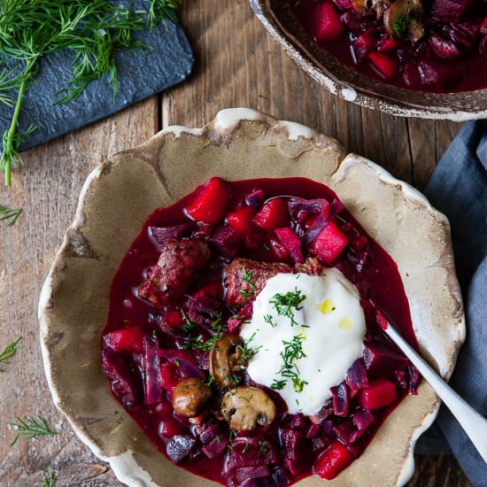 Beet & Beef Borscht