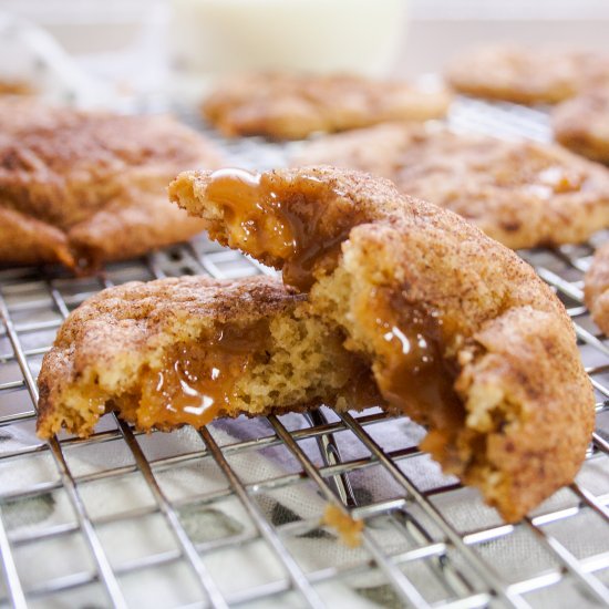 Caramel Snickerdoodle Cookies