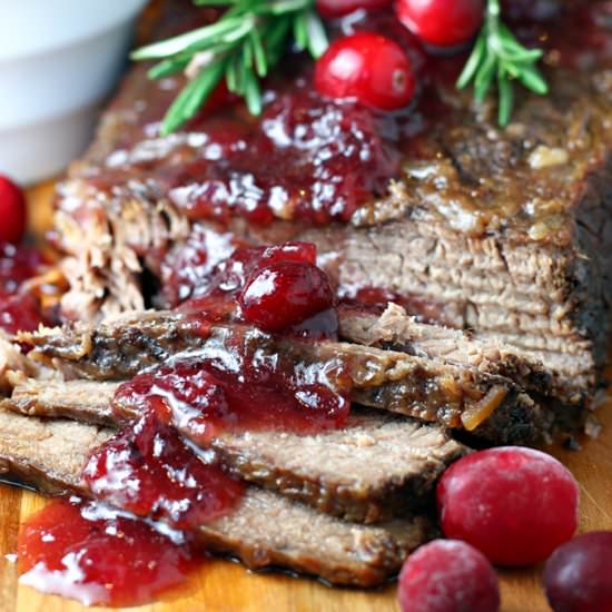 Slow Cooker Cranberry Brisket