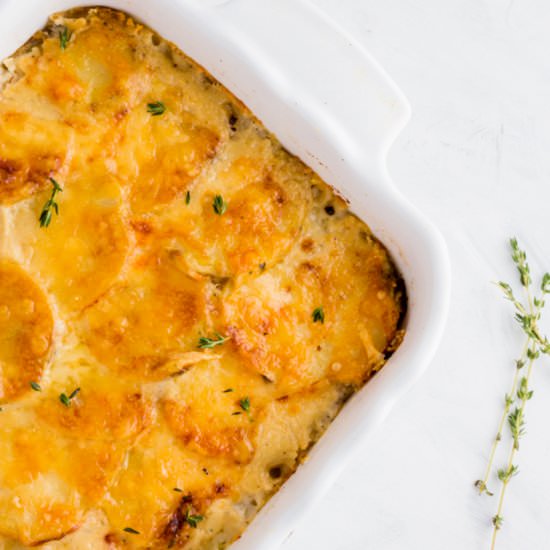 Goat Cheese Scalloped Potatoes