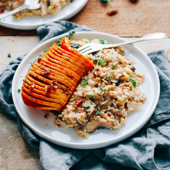 Hasselback Butternut Squash Risotto