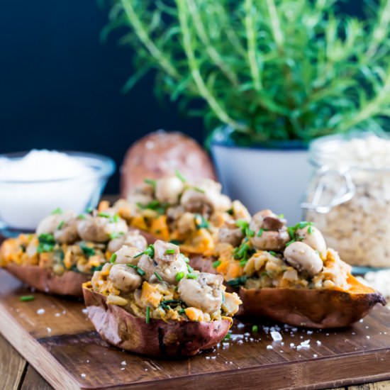 Garlic Mushroom Stuffed Potato