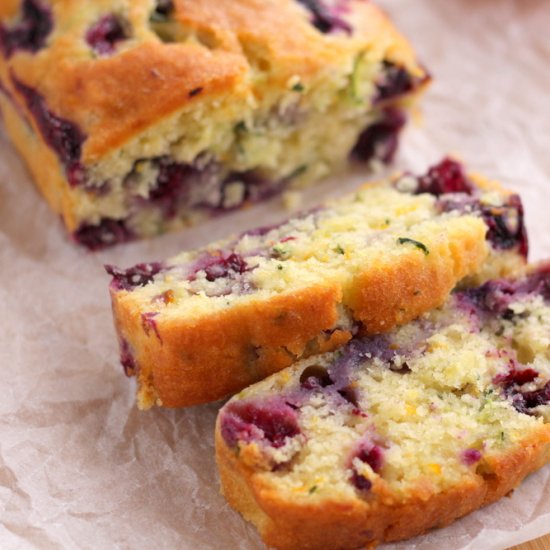 Blueberry Orange Zucchini Bread