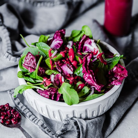 Salad with Raspberry Vinaigrette