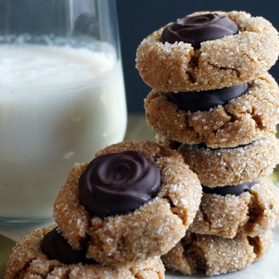 Peanut Butter Rosebud Cookies