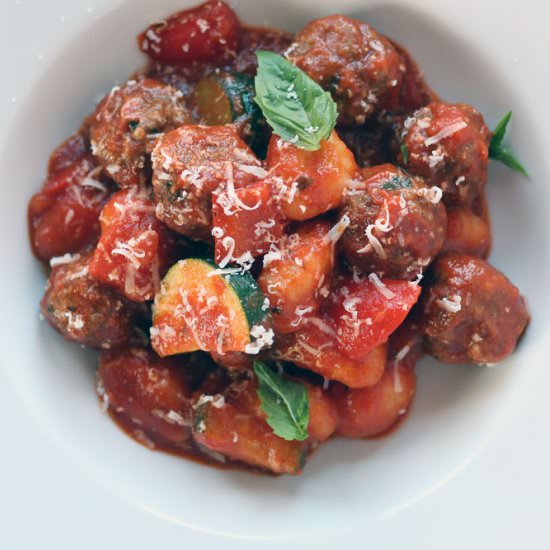 Mini Meatballs with Gnocchi