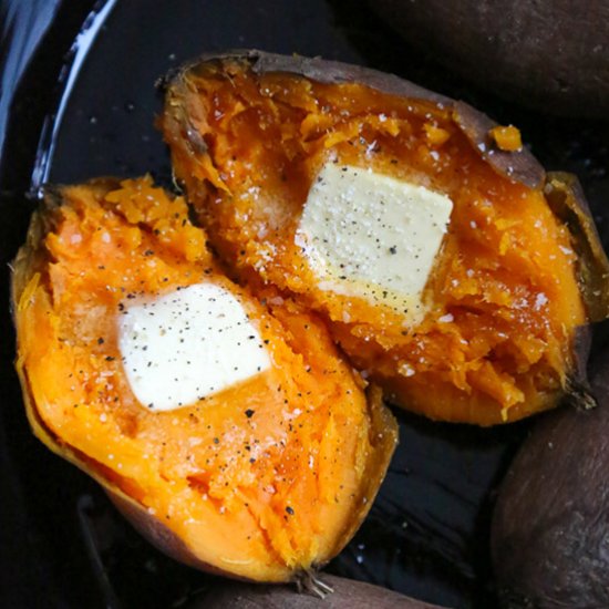 Easiest Slow Cooker Sweet Potatoes