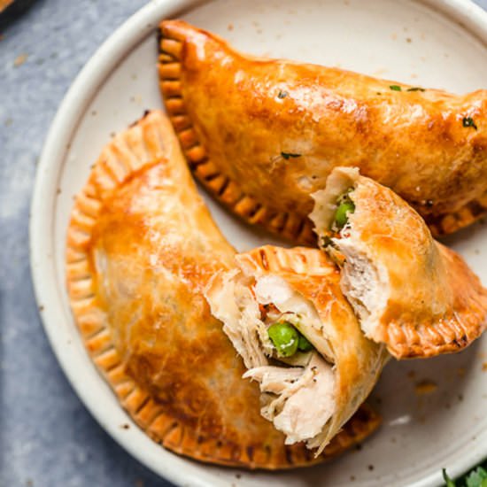 Leftover Turkey Pot Pie Empanadas