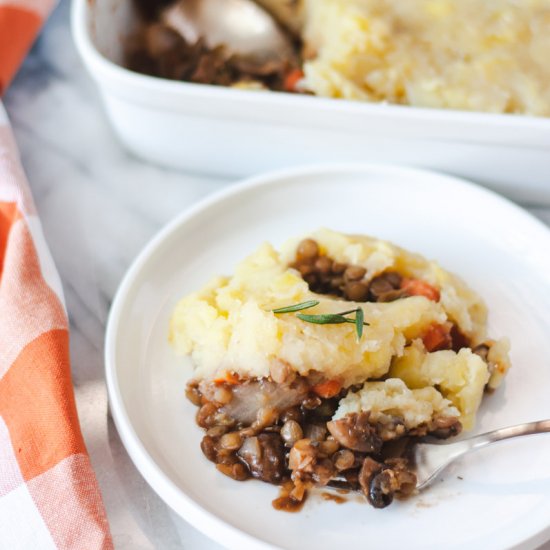 Mushroom and Lentil Casserole