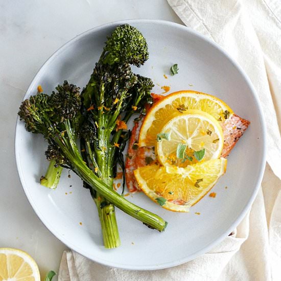 Sheet Pan Orange Salmon & Broccoli