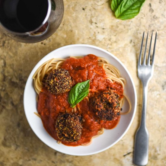 Vegan Meatballs and Spaghetti