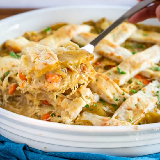 Chicken Pot Pie with Cheddar Crust