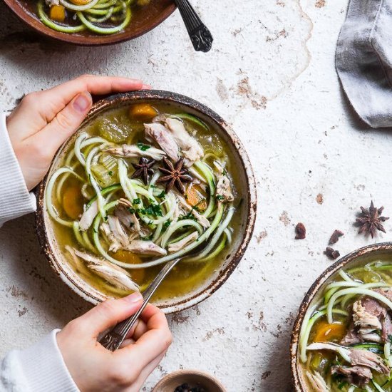 Low Carb Chicken Zoodle Soup