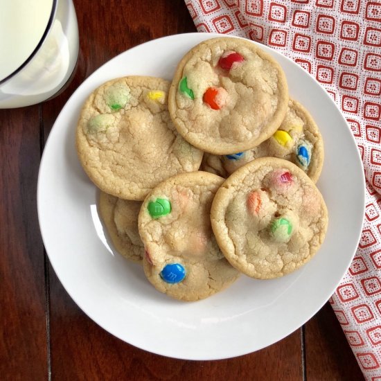 Chewy M&M Cookies