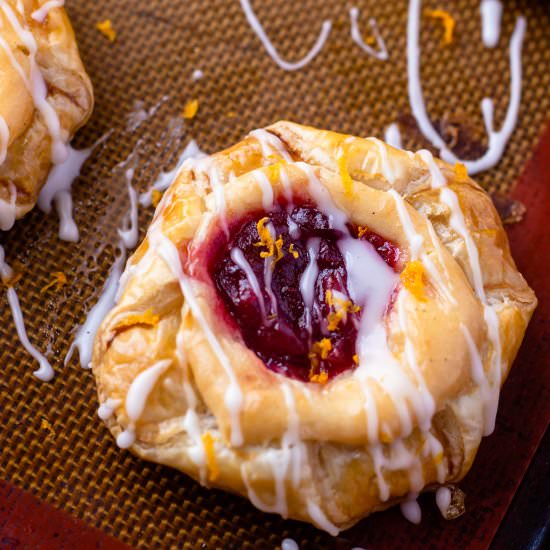 Honey Orange Cranberry Danish