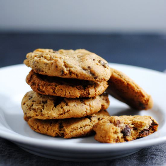 Triple chocolate chunk cookies