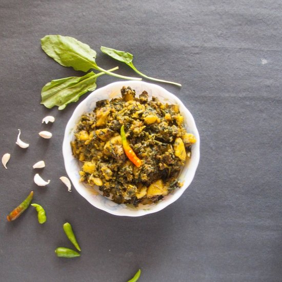 Dry Aloo Palak