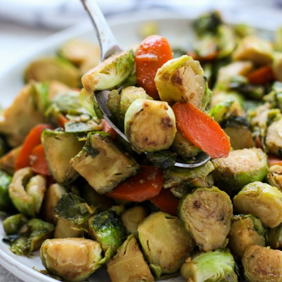 Sautéed Garlic Brussels Sprouts