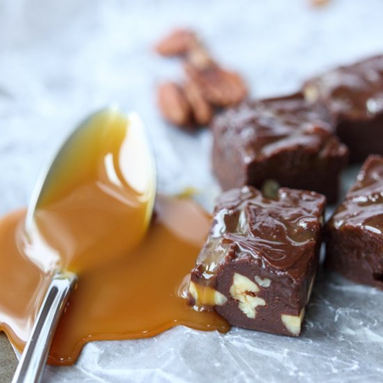 Turtle Caramel Pecan Fudge