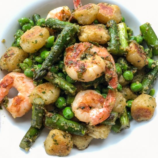 Cauliflower Gnocchi with Shrimp