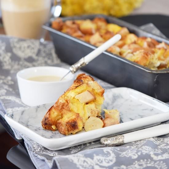 Pear Croissant Pudding