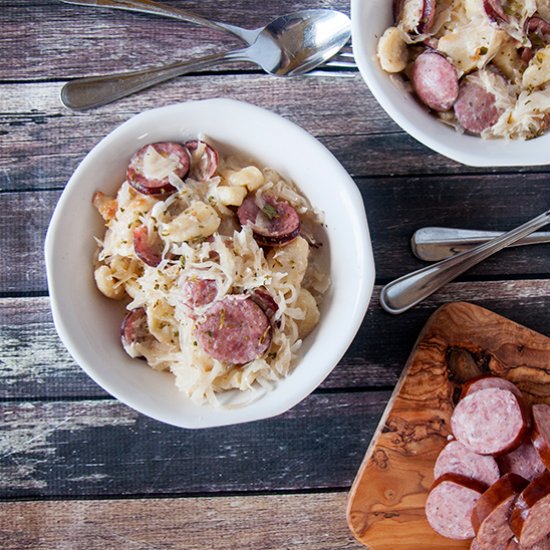 Knoephla Sauerkraut & Sausage