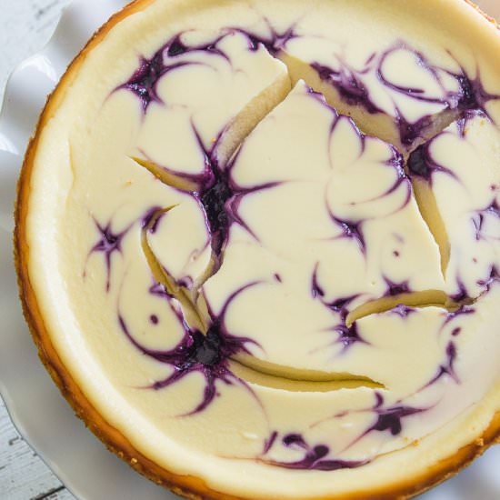 Blueberry Swirl Cheesecake